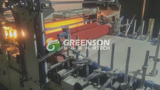 MDFボード用自動PURホットグルーラミネート機（生産速度5-17m/分）