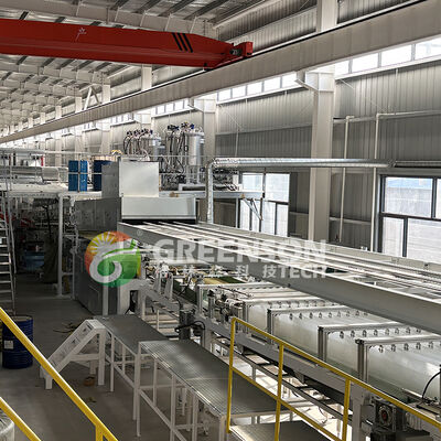 屋根・壁用途で操作が簡単な高効率全自動ロックウールサンドイッチパネル製造機