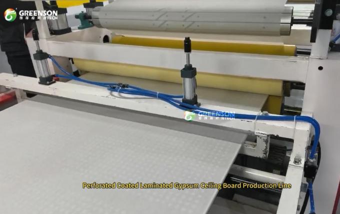 Industrial spray system for gypsum panel coating — production line overview